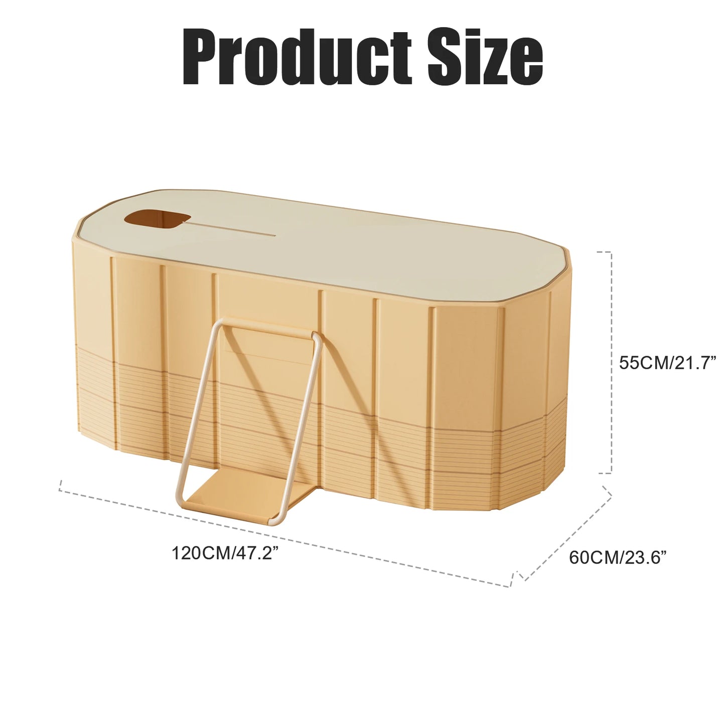 120CM Portable Folding Bathtub