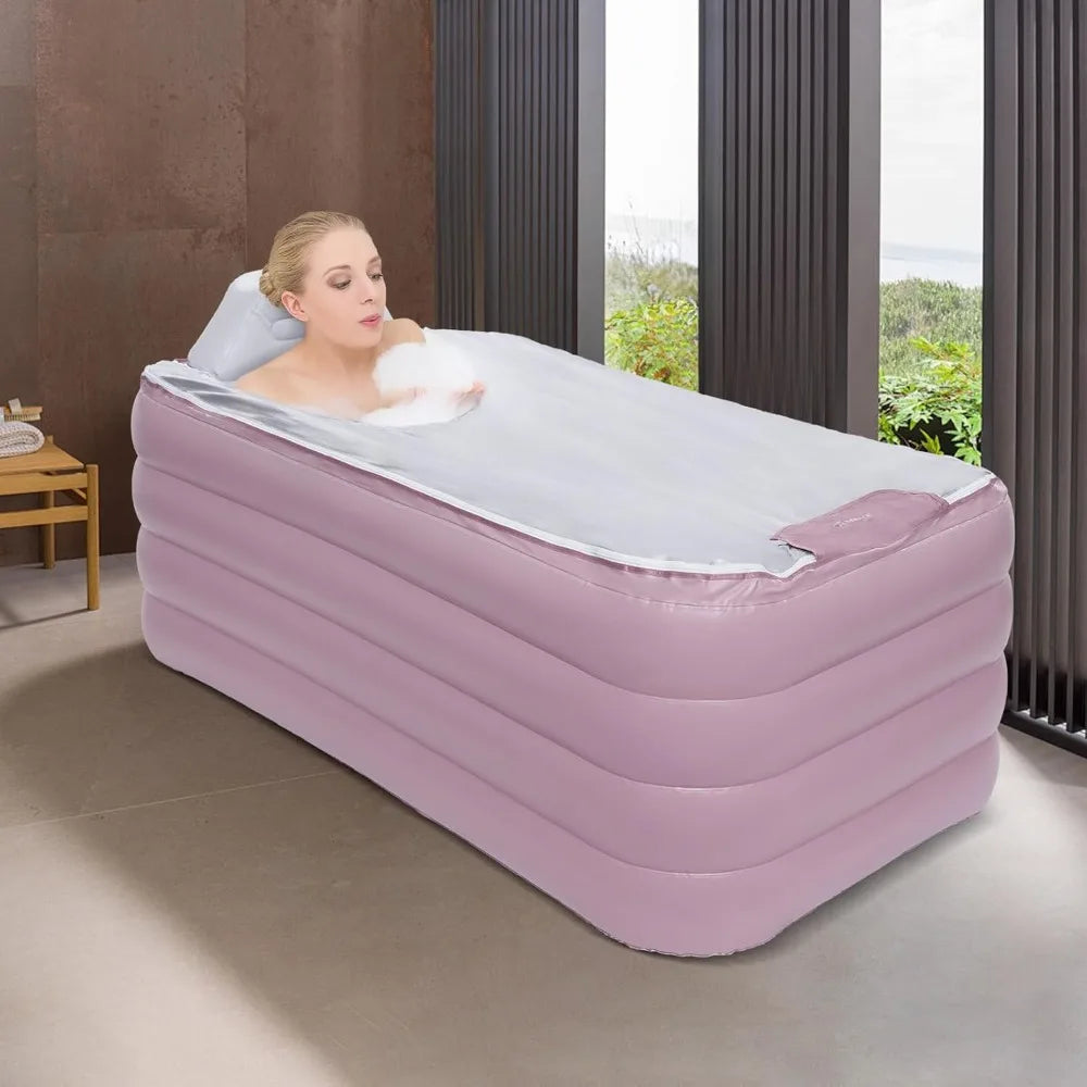 Free-Standing Blow Up Bathtub with Electric Air Pump