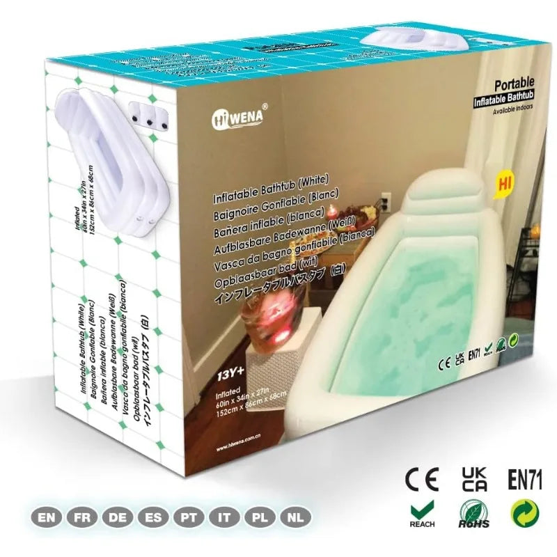 White Durable Soaking Bath Tub
