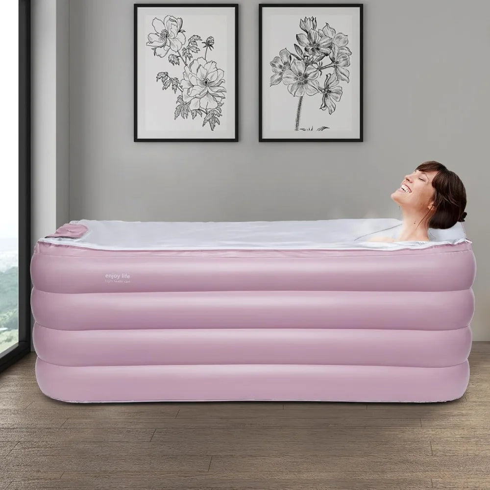 Free-Standing Blow Up Bathtub with Electric Air Pump