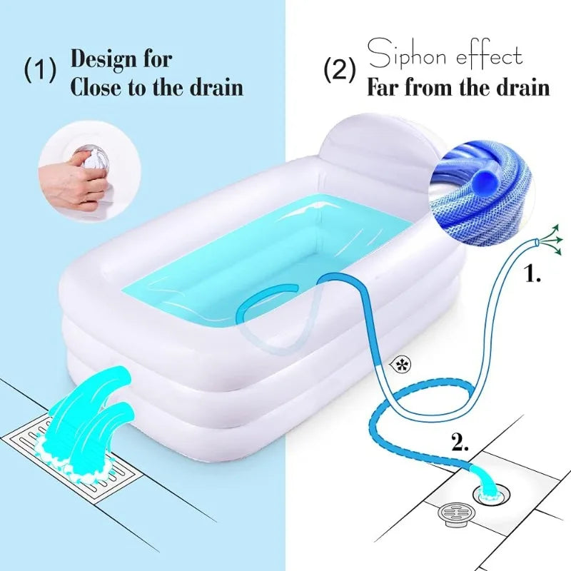 White Durable Soaking Bath Tub