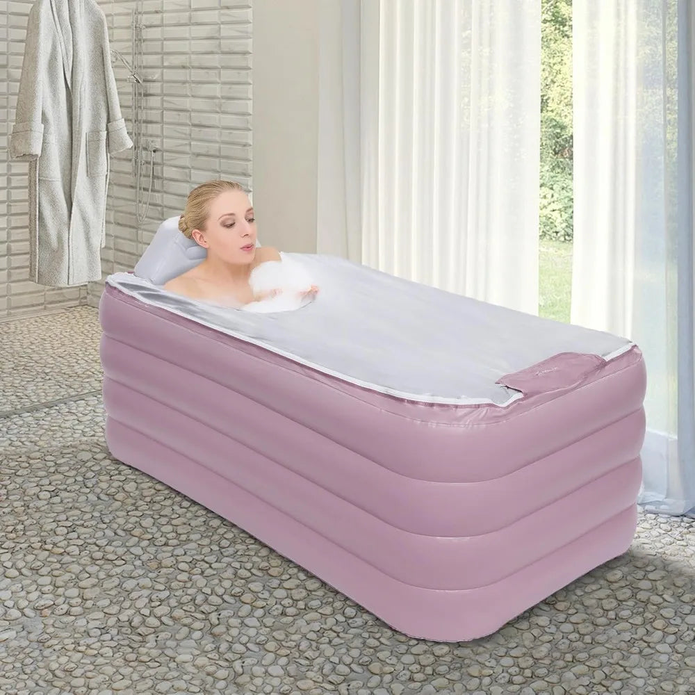 Free-Standing Blow Up Bathtub with Electric Air Pump